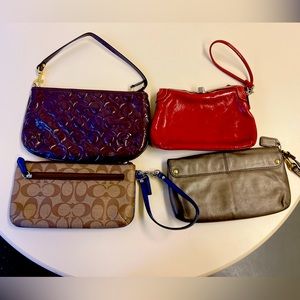 4 Coach wristlets